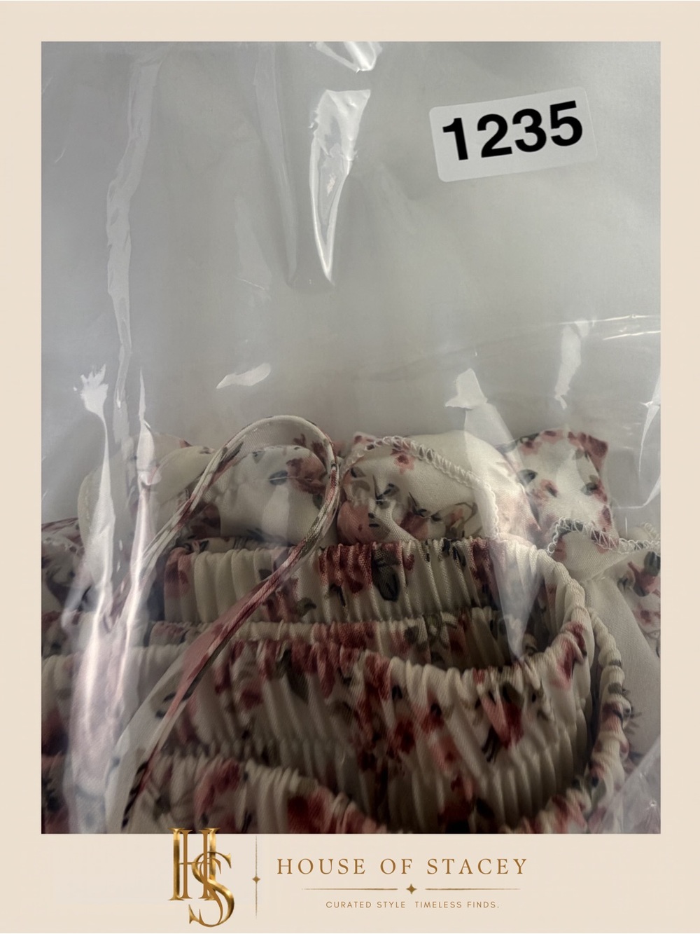 Floral Tiered Midi Skirt in Cream and Rose Medium - Picture 7 of 7